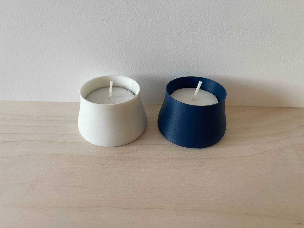 Flaired top tea light candle holder