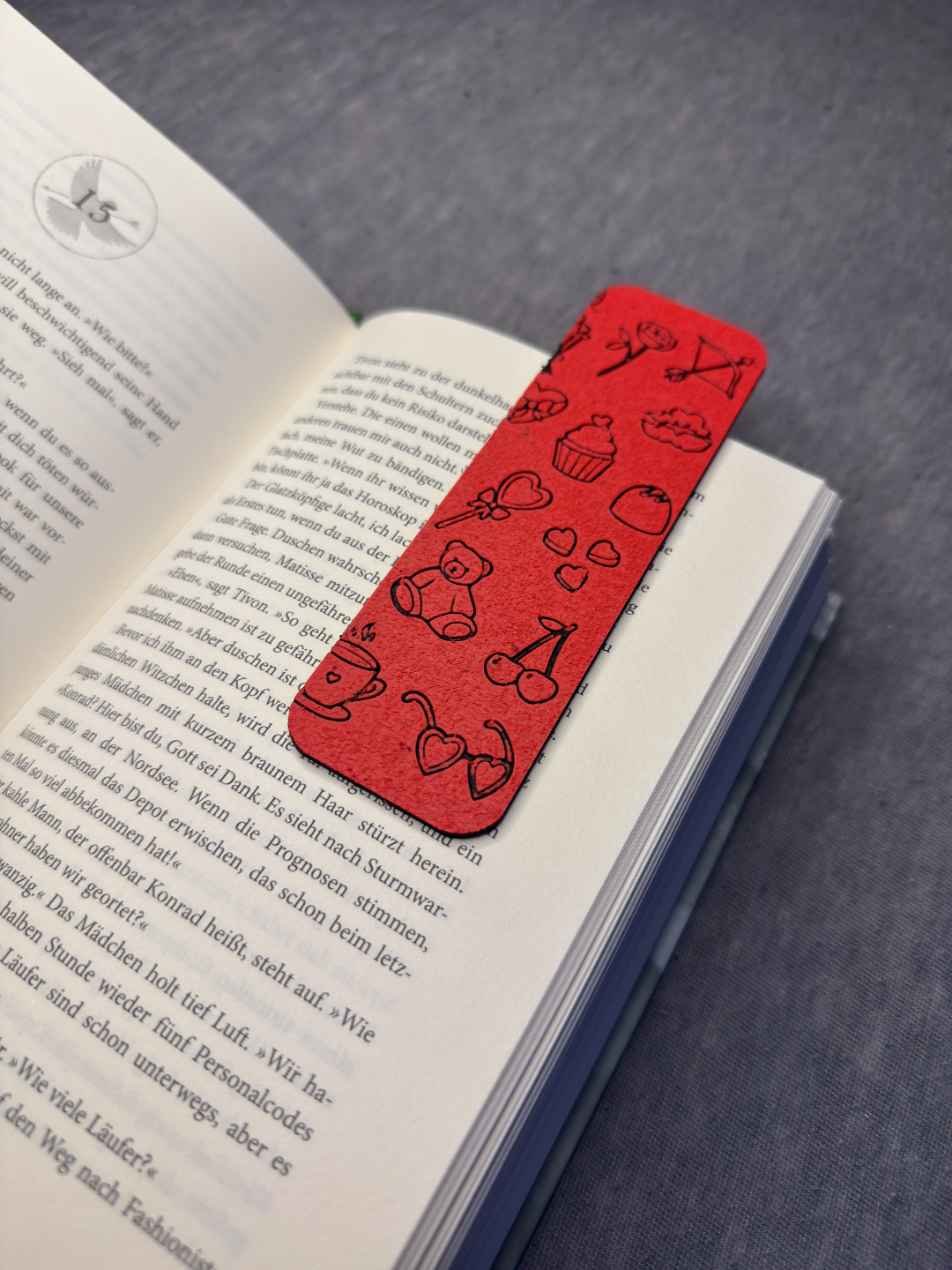 Valentines Day minimalistic Bookmark Hueforge