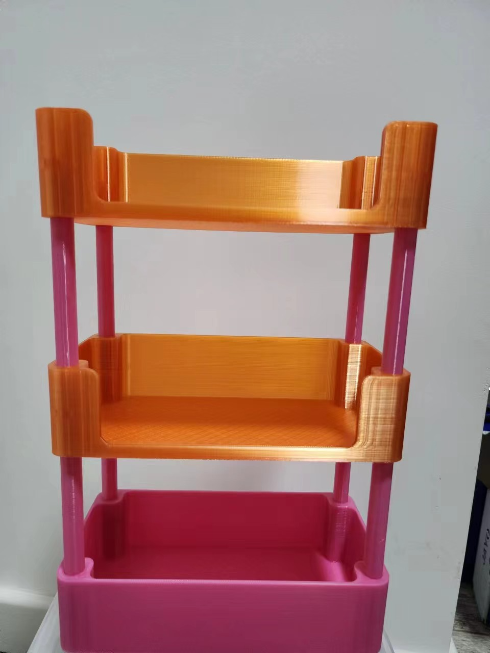 stacked cosmetics storage box