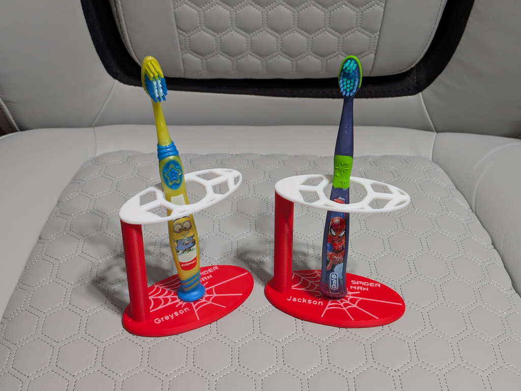 Tooth brush holder - Spiderman - kids name