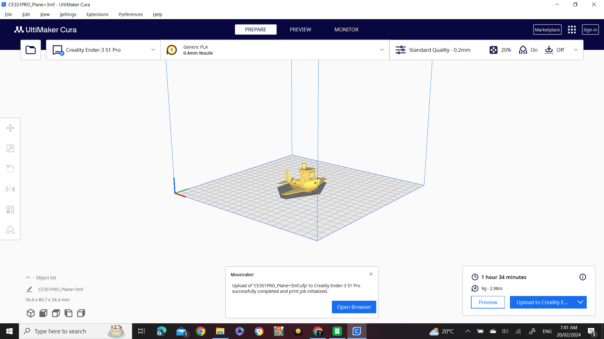 Flying benchy