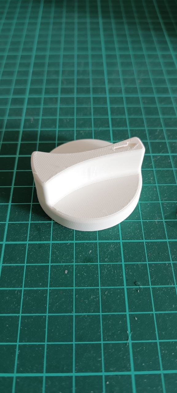 Stove knob, with arrow, 6mm D shaft