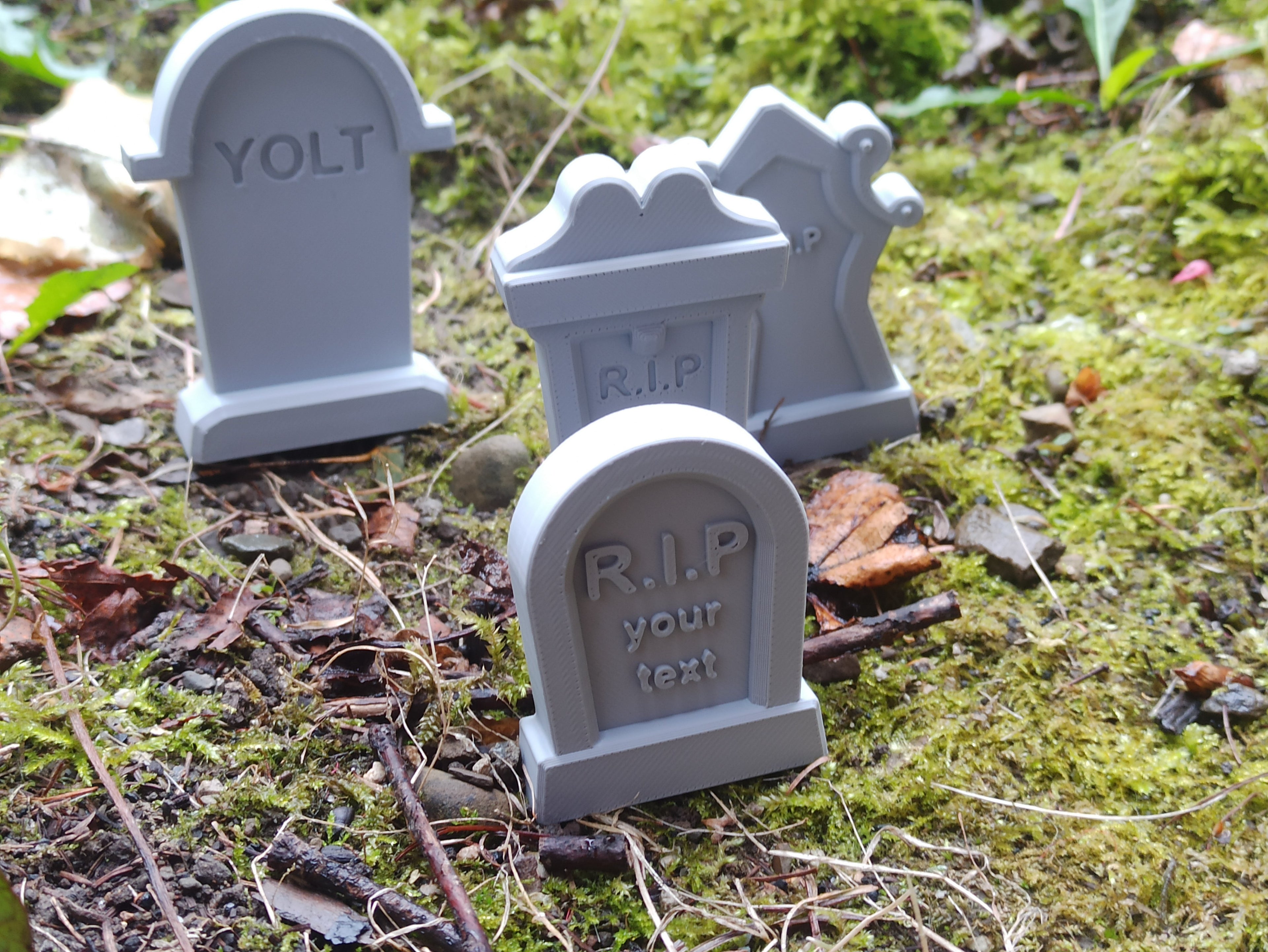 Customizable Halloween Graves