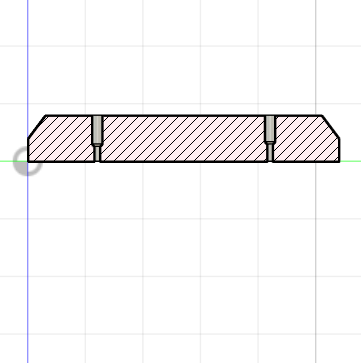 Divider with Recessed Screws 270 x 40 x 40mm