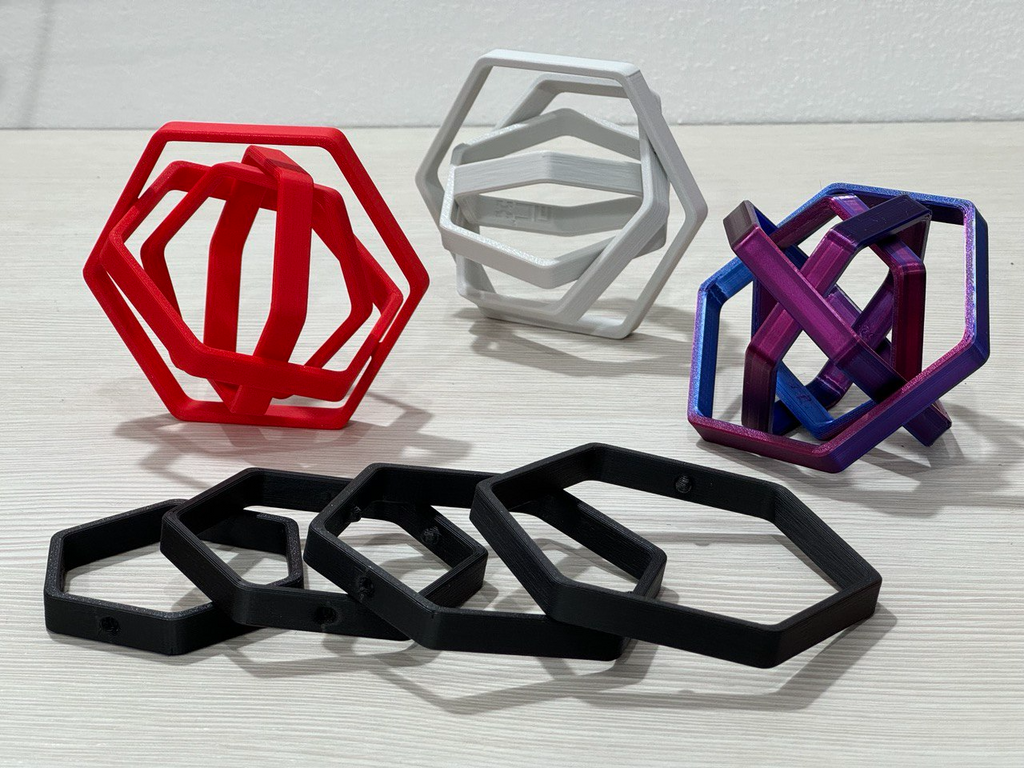 Rotation hexagon toy