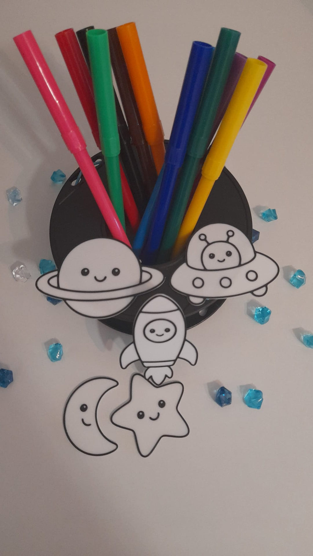 Kit Pintura Infantil Espacial Fofo. Fácil Imprimir