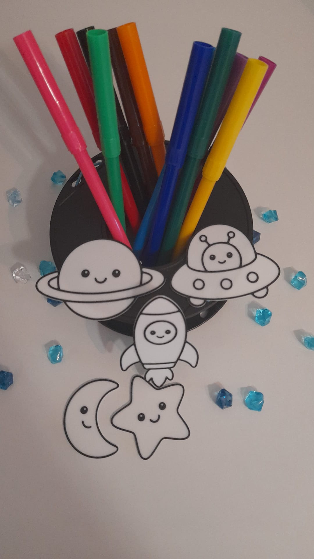 Kit Pintura Infantil Espacial Fofo. Fácil Imprimir