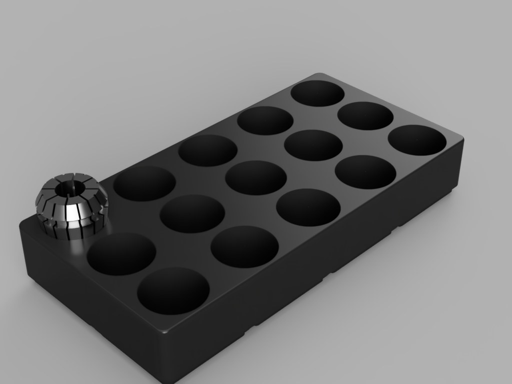 Gridfinity ER25 Collet Holder