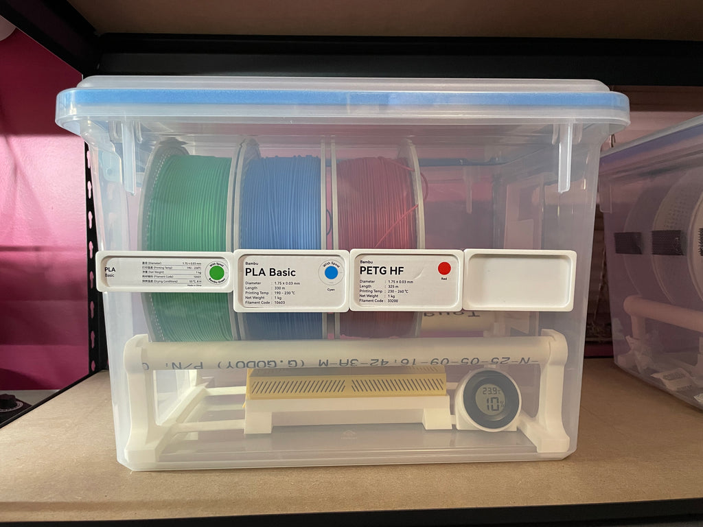 BambuLab Dry Box Label Holder New Updated Box