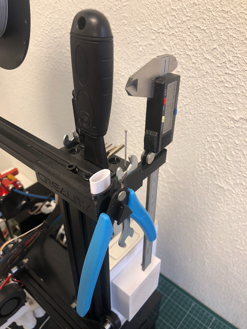 Ender 3 Tool Holder with a caliper holder