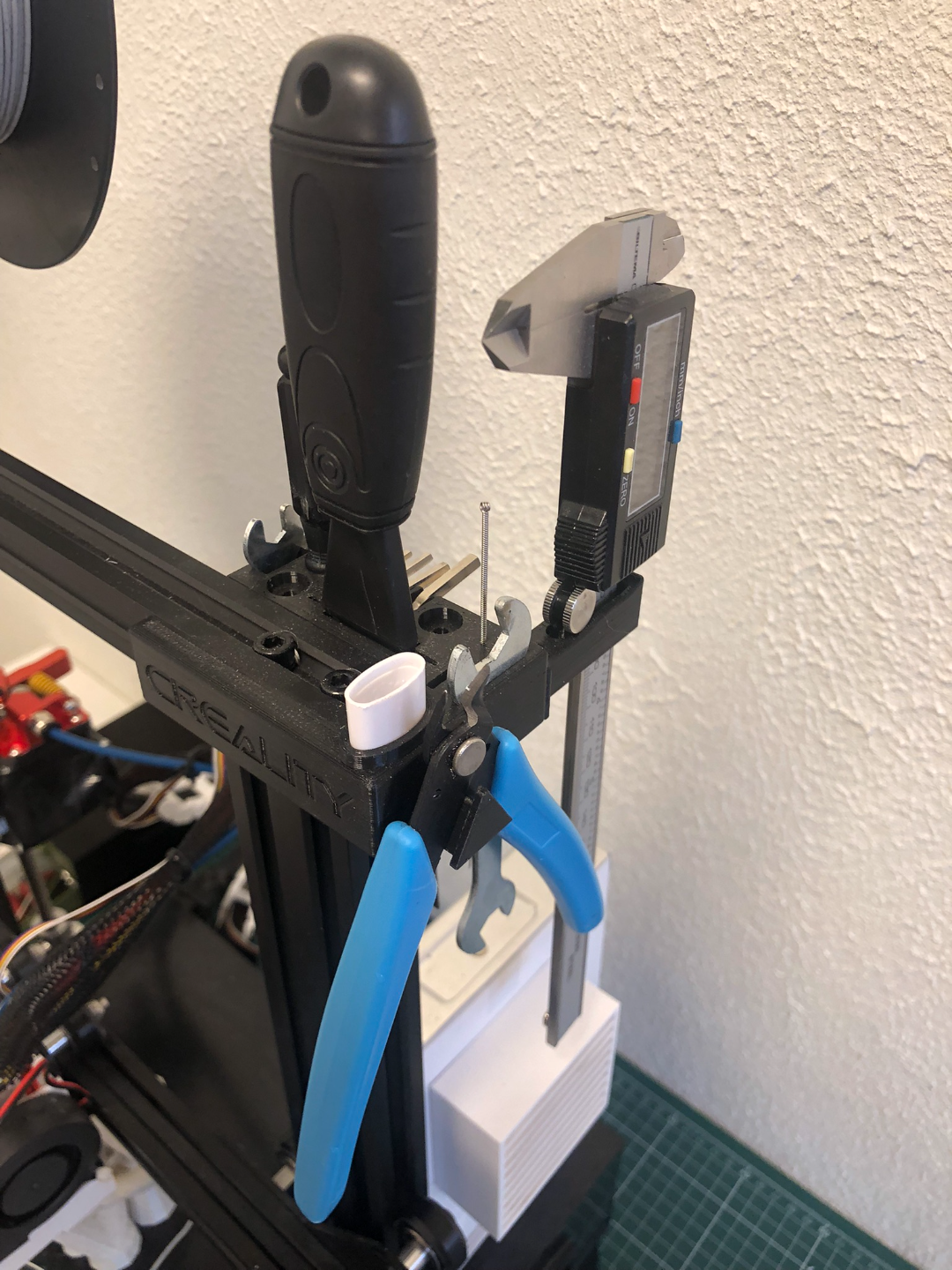 Ender 3 Tool Holder with a caliper holder