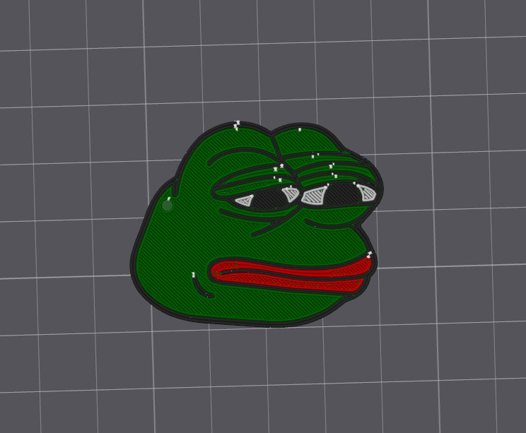 PEPE - Sad meme frog keychain