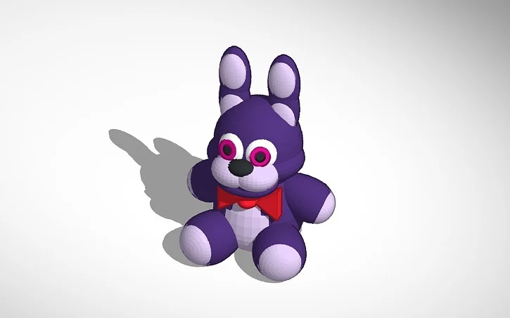Bonnie Plush - FNAF 4 - Colorised for AMS Printing