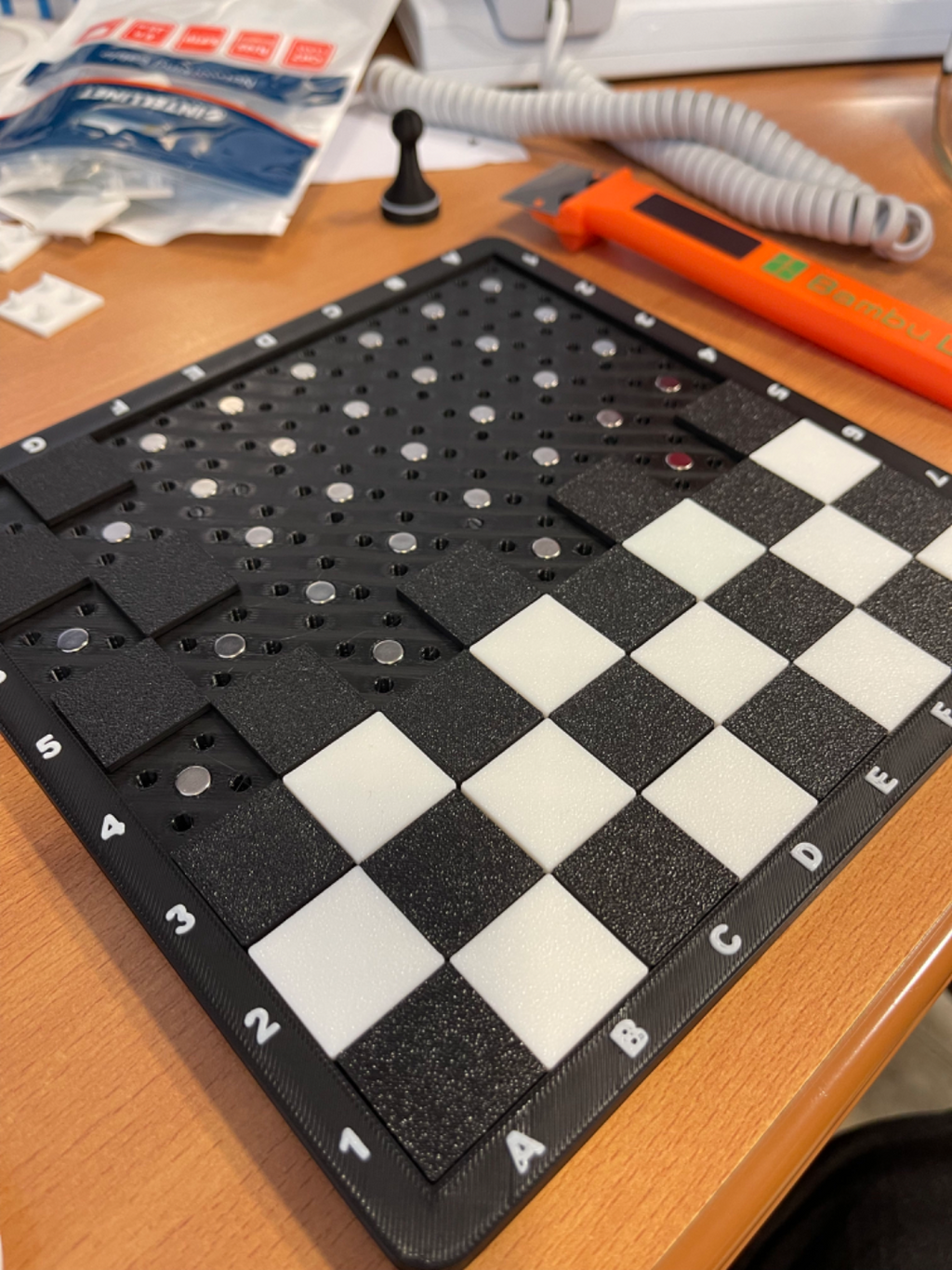Magnetic Chess/Checkers Board - SnapOn Magnets