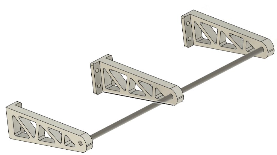 Filament Spool Wall Mount out of Guide Rails
