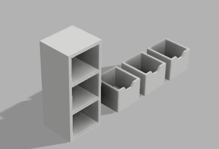 Shelf with 3 sizes