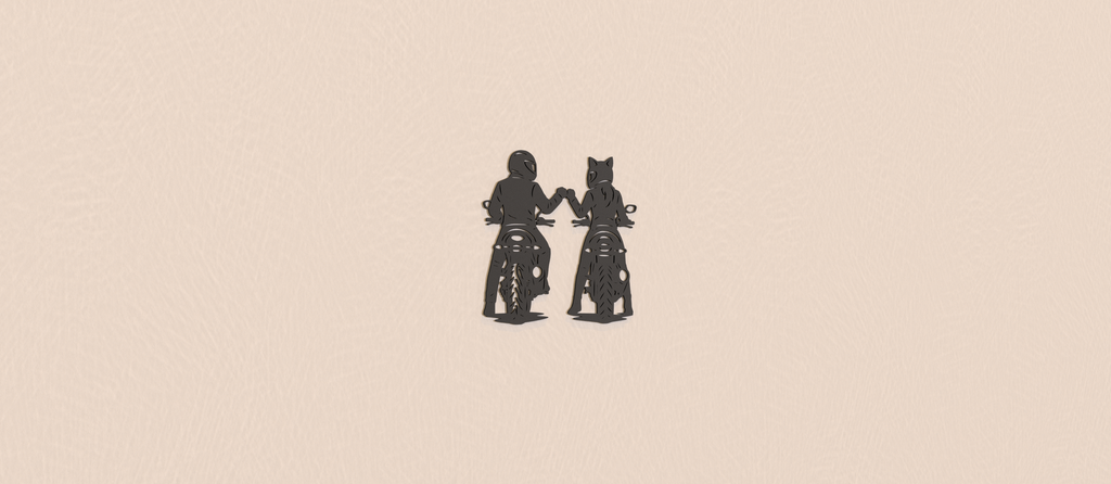 Biker Couples - 3D Wall Art Motorcycle