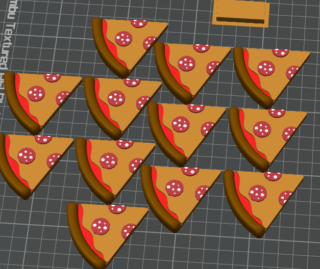 Pepperoni Pizza Fridge Magnet with Sauce
