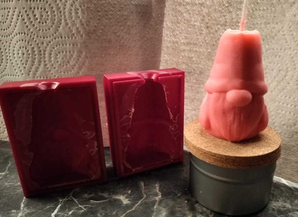 Ho ho gnome candle mold
