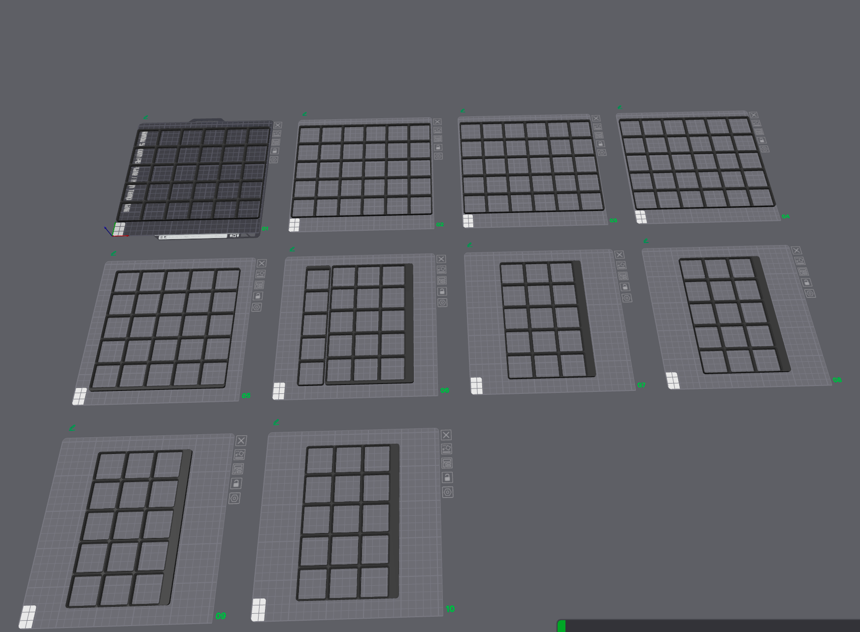 Gridfinity Baseplate Set for Yukon Top Drawer
