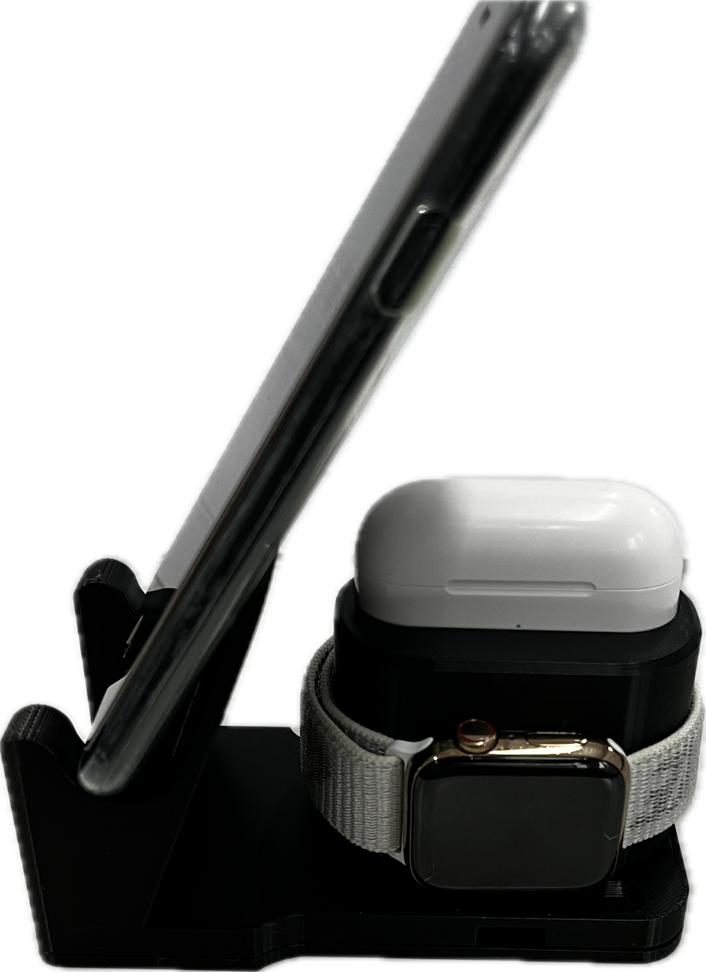 Charging Stand for iPhone / Smartphone, Apple Watch & Airpods Pro |Compact and Easy to Use