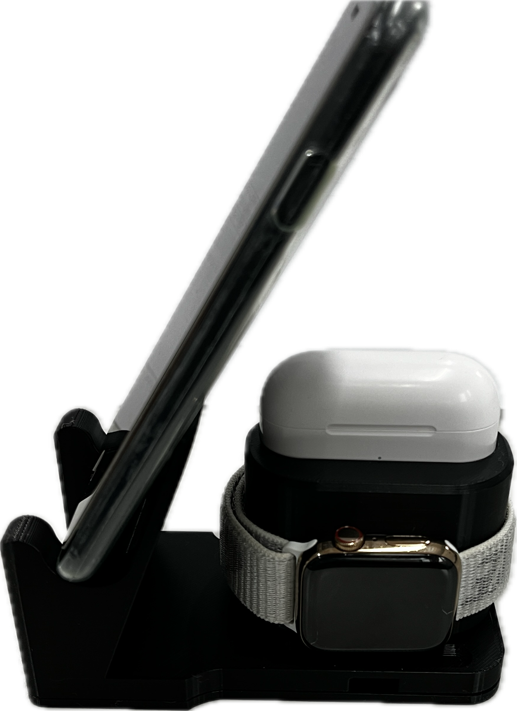 Charging Stand for iPhone / Smartphone, Apple Watch & Airpods Pro |Compact and Easy to Use