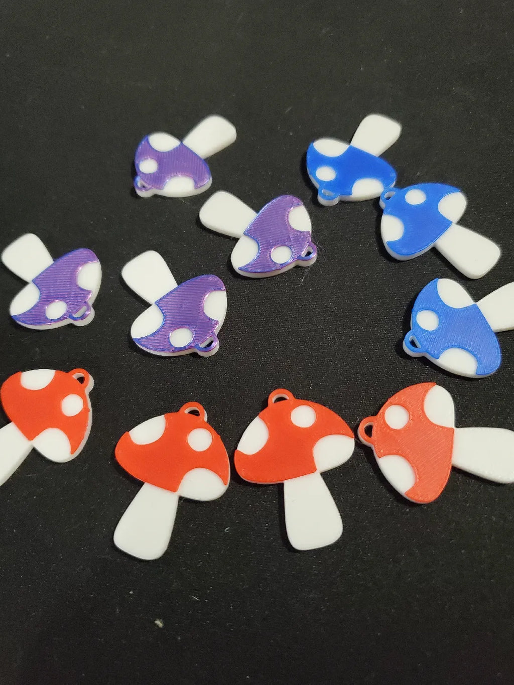 Mushroom Earrings - Simple, layered
