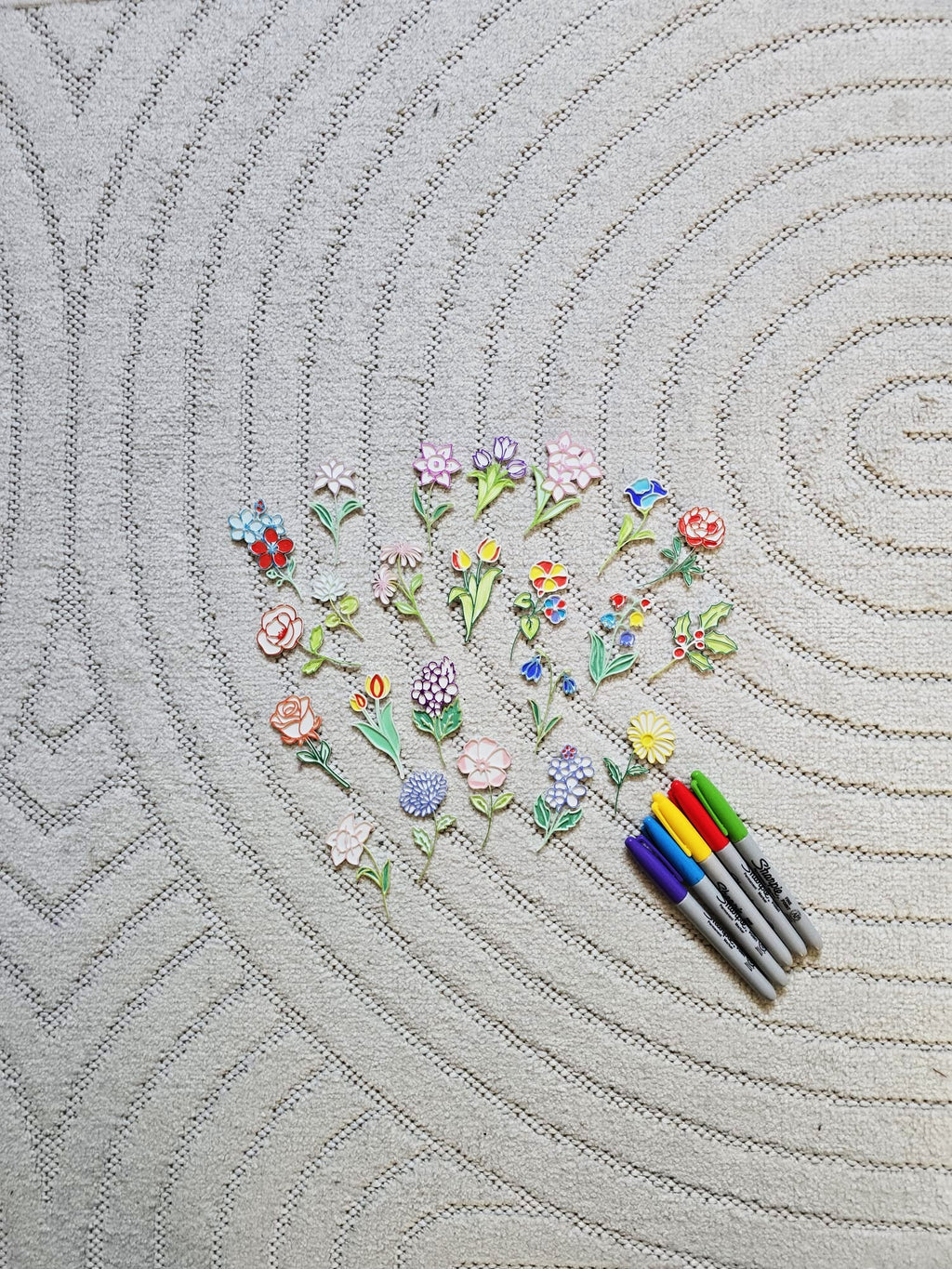 Mothersday Mom Mother Coloring Flower Set Gift