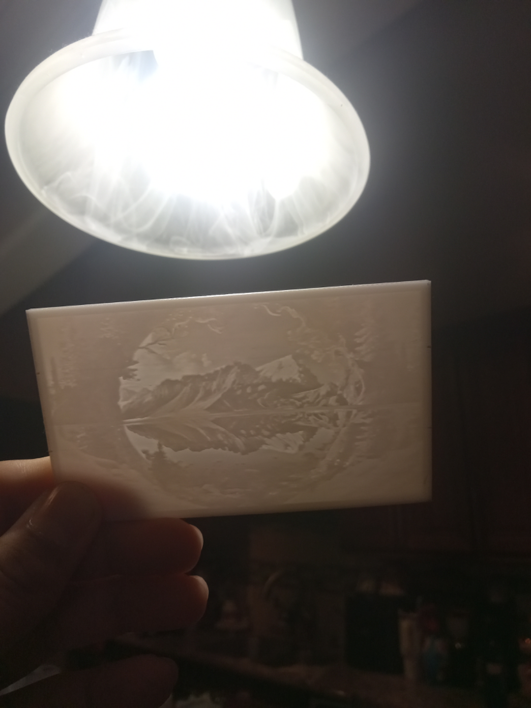Lithophane of a beautiful scenery