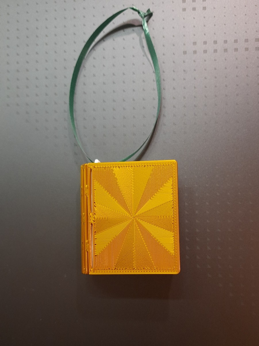 book box christmas tree ornament (with small storage)