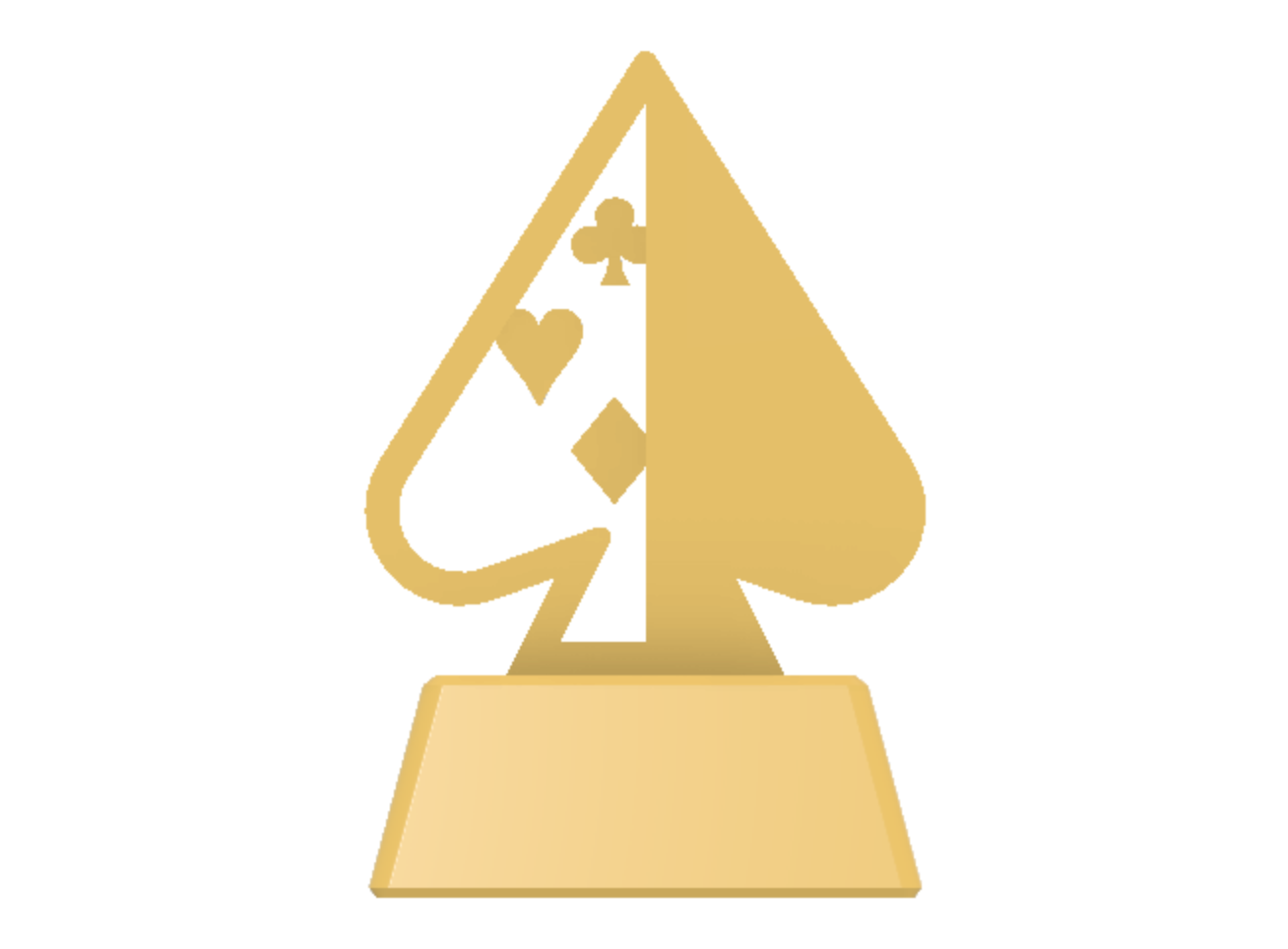 Poker trophy / card game award