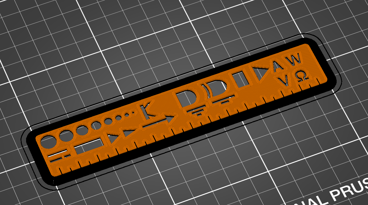 Template Ruler with Electrical Diagrams