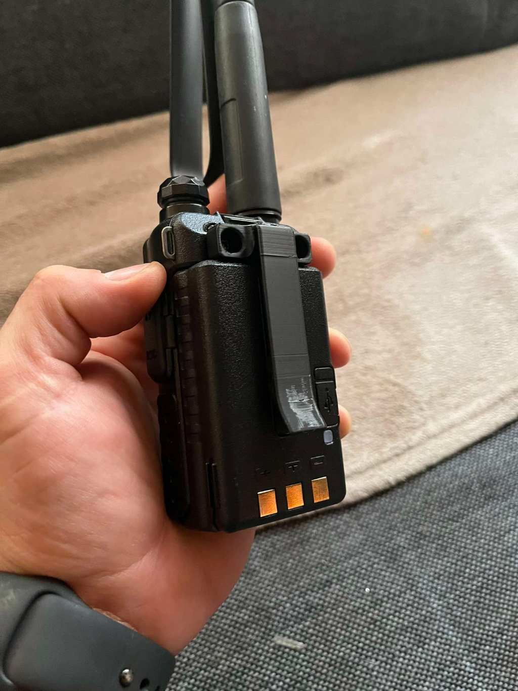 Baofeng UV 5R radio adapter USB C battery belt