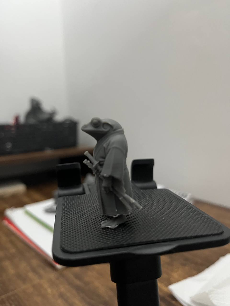 Miniature samurai frog swordsman
