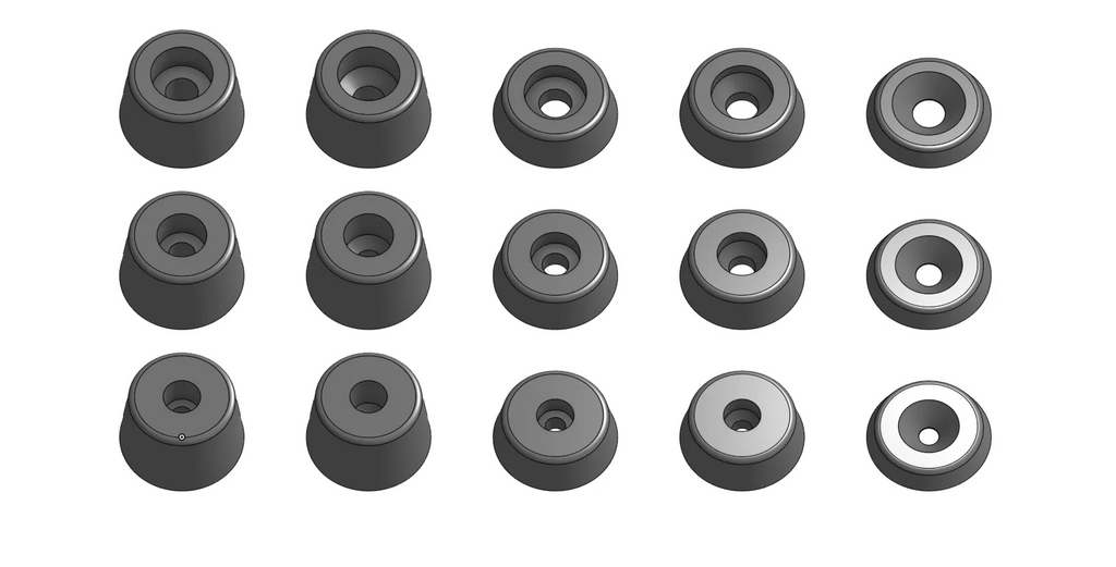 TPU Anti-Vibration Feet M3, M4, and M5