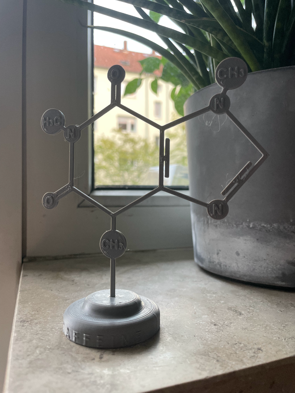 Caffeine - Skeletal Formula Desk Decoration