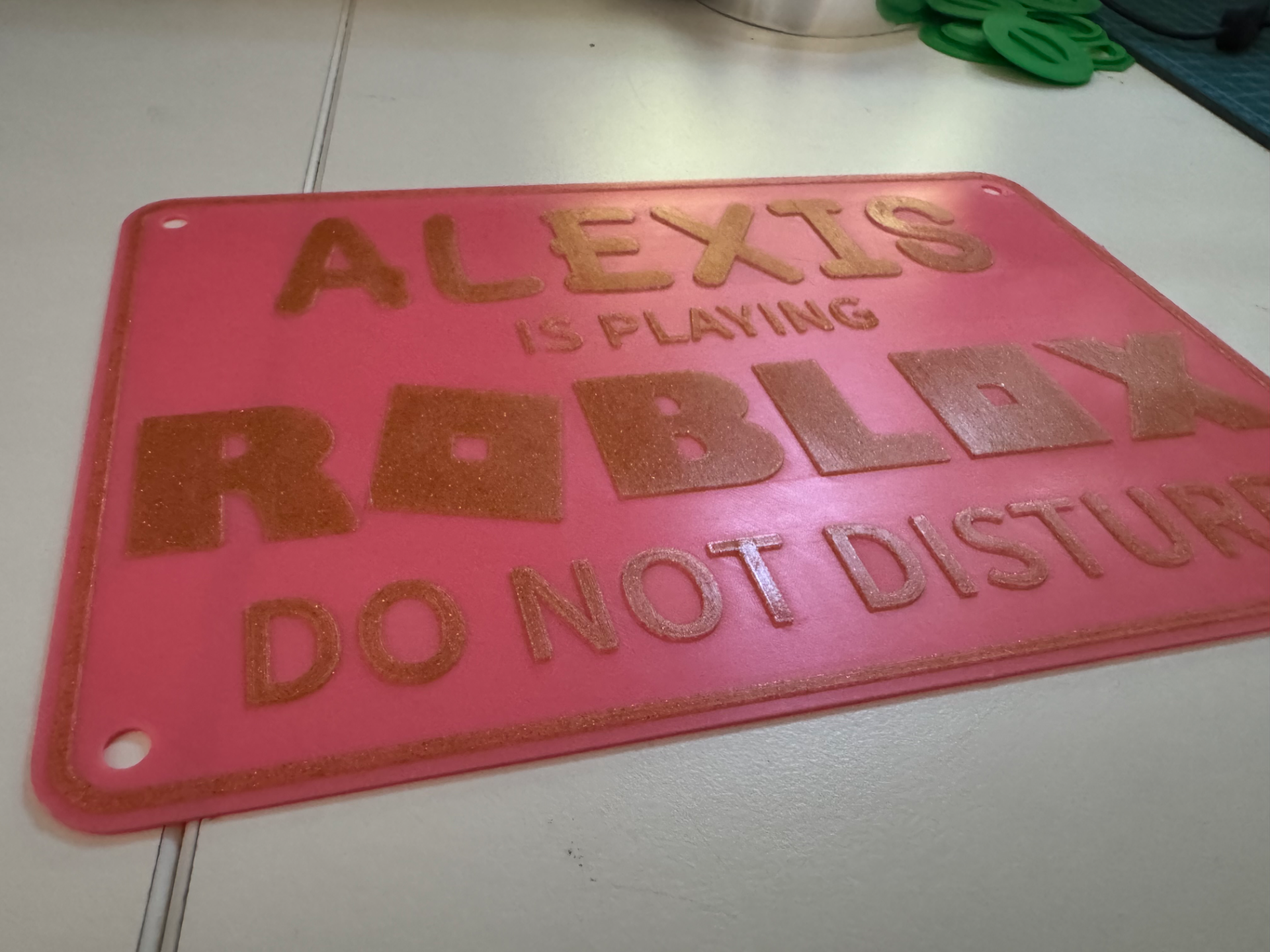 [Child] is playing Roblox Sign (Editable Name)