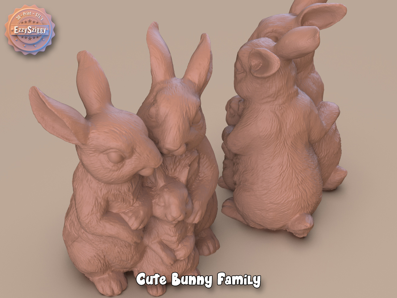 Cute Bunny Family
