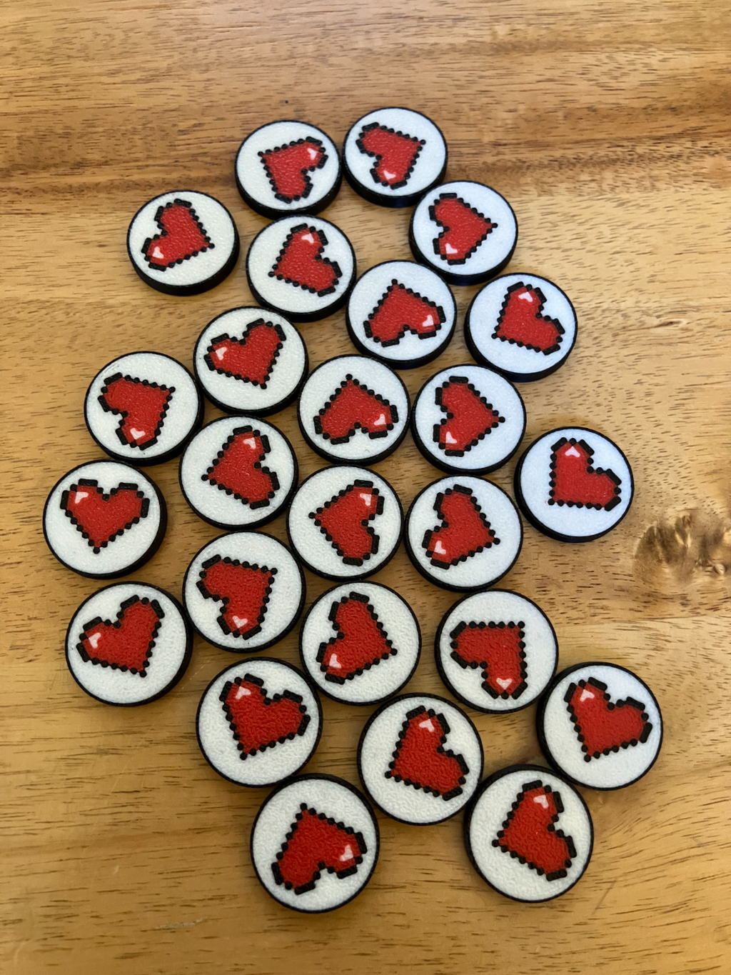 Simple Heart Coins For Your Board Game!