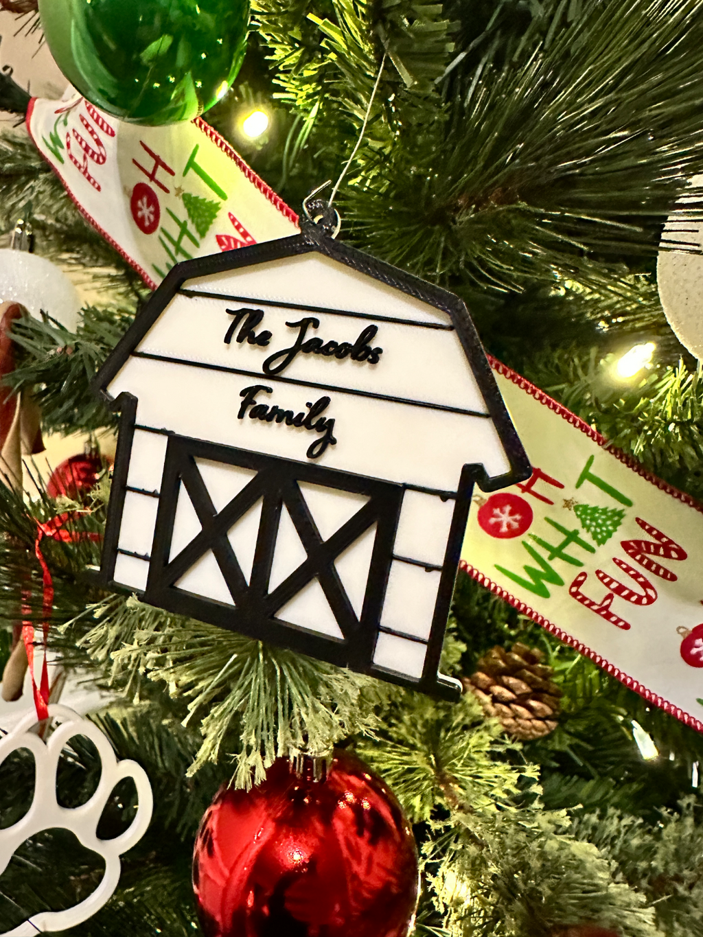 Christmas Barn Ornament