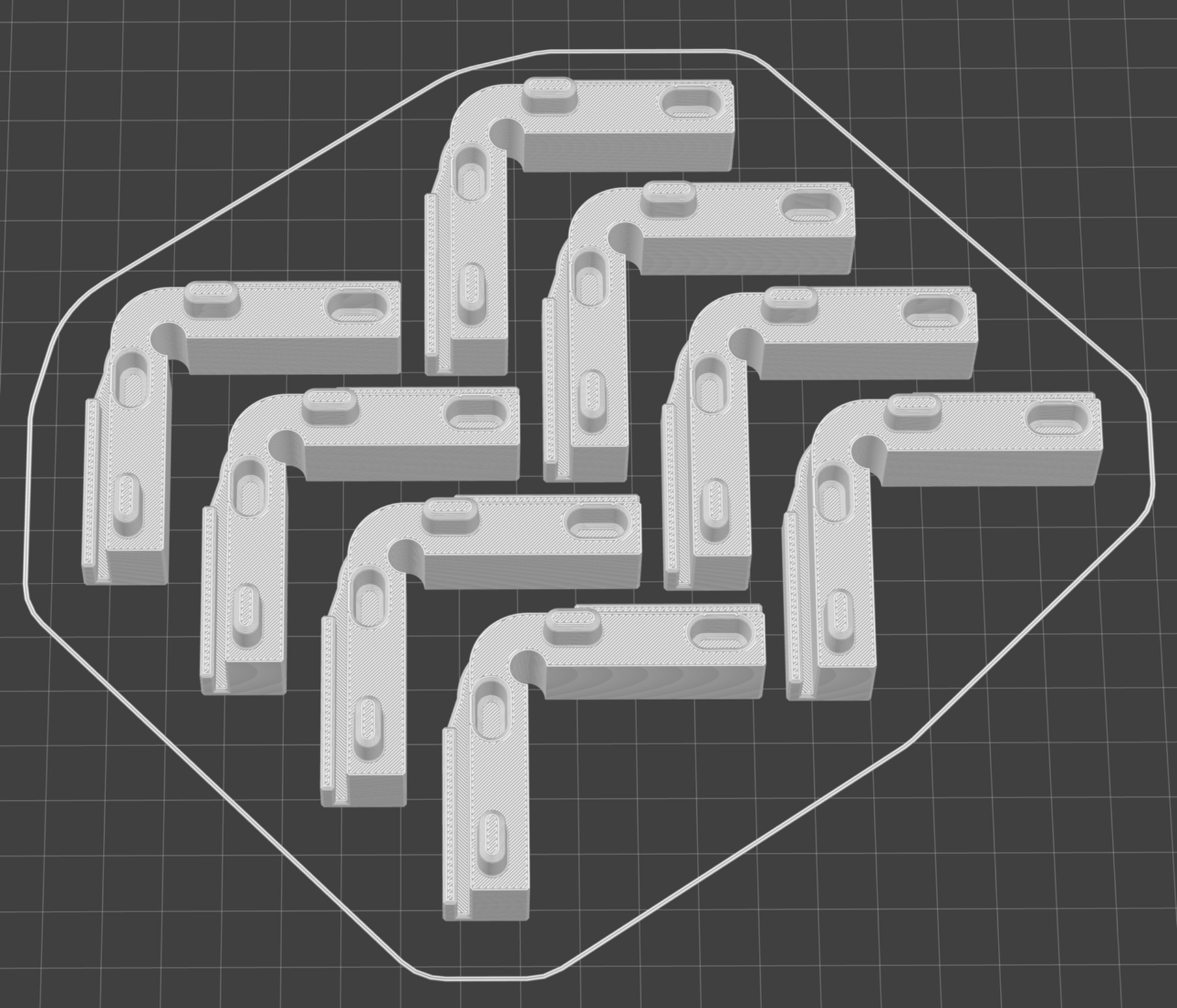 Corners clamp for cargo straps multi angles 26mm
