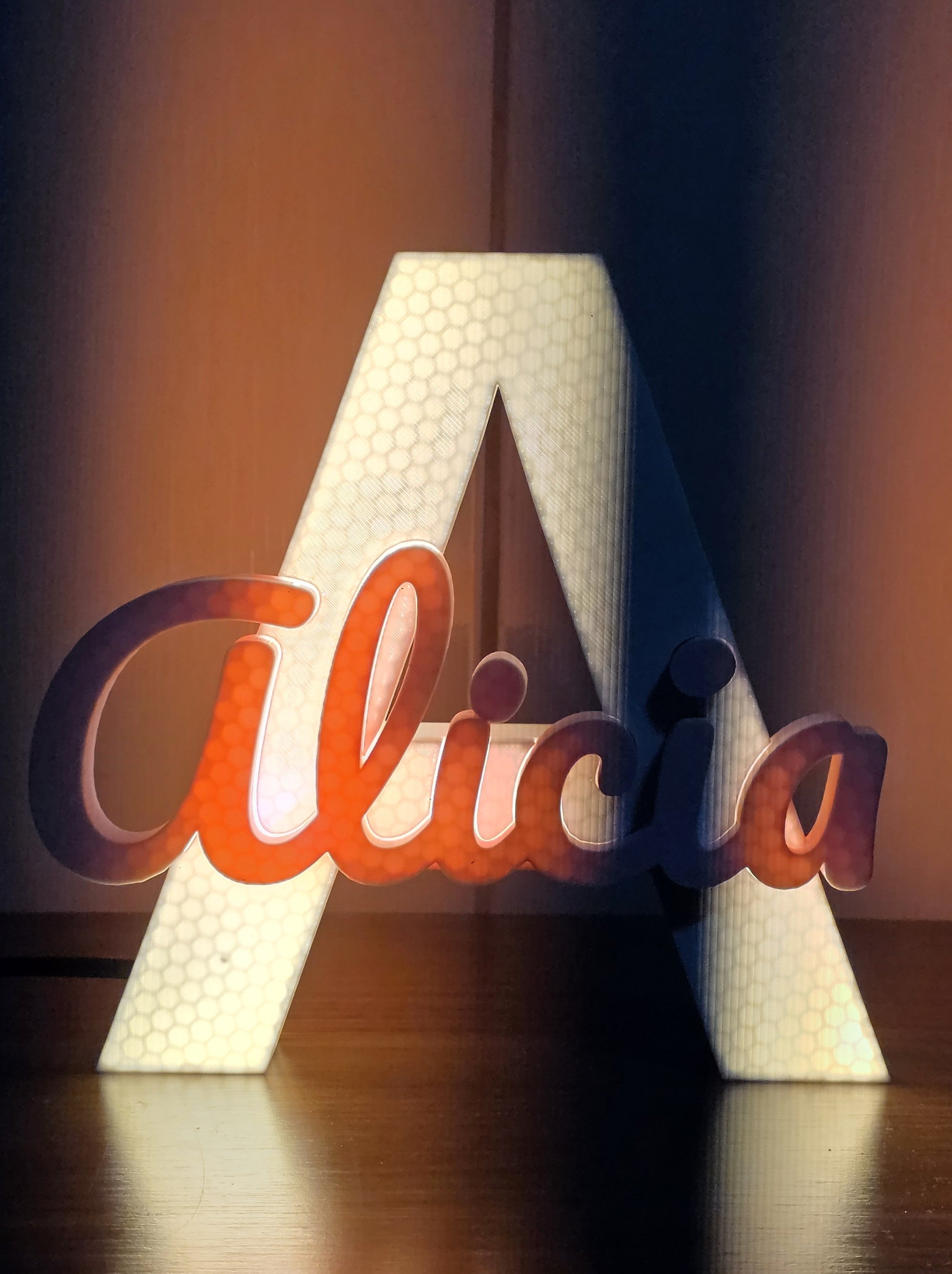 Parametric LED Initial & Name Lamp