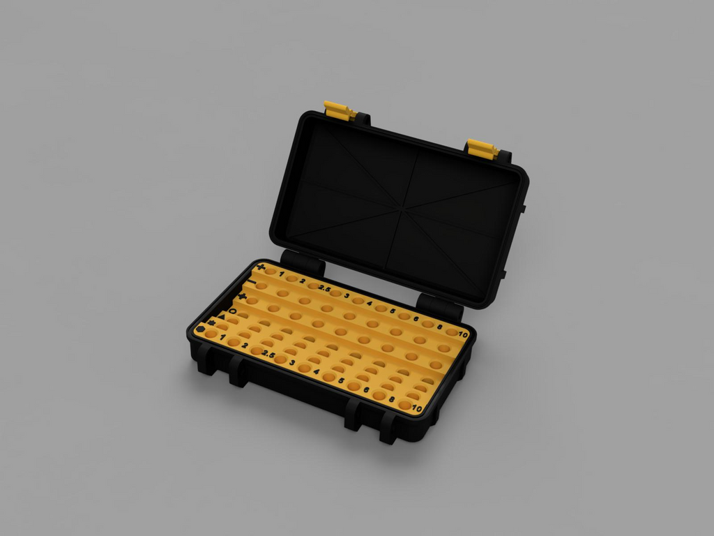 Screwdriver bits box