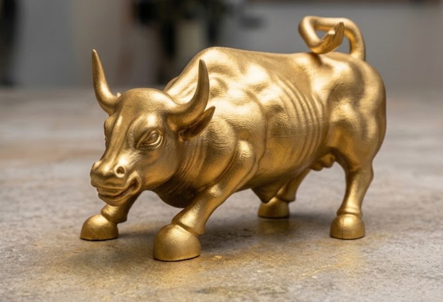 Wall Street Charging Bull - Realistic Gold Edition