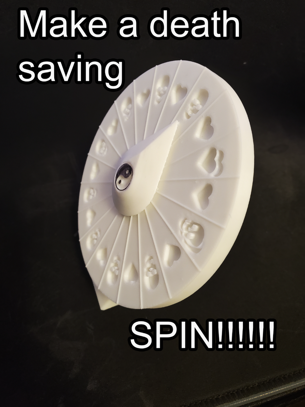 Wheel of fate: Death Saving Throw spinner!