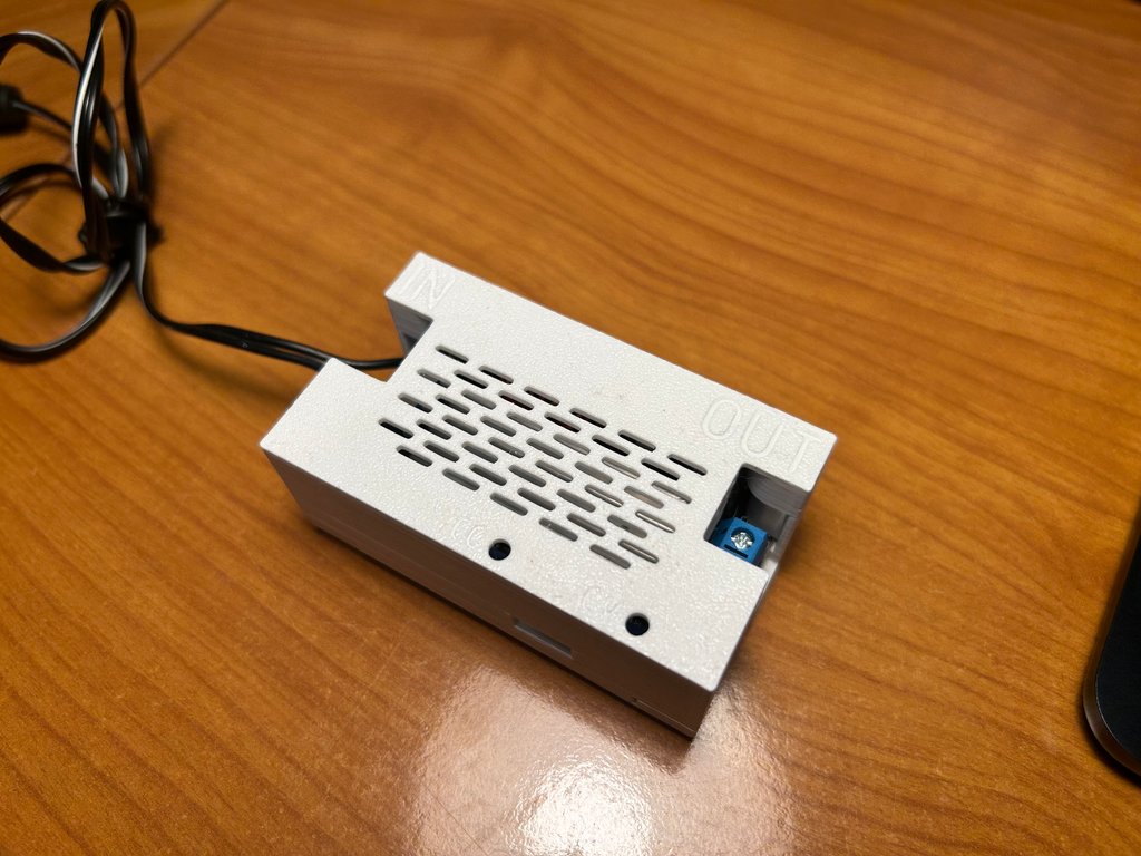 Enclosure with captive nut for DC-DC step up/down CC/CV module