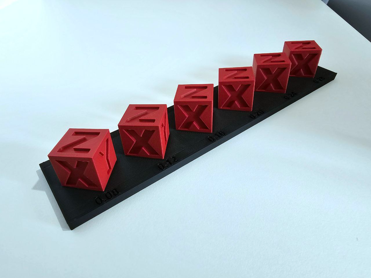Calibration cube display stand