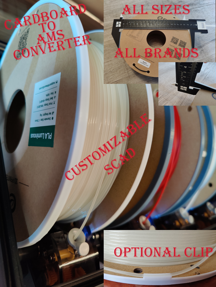 Custom AMS Cardboard Spool Adapter