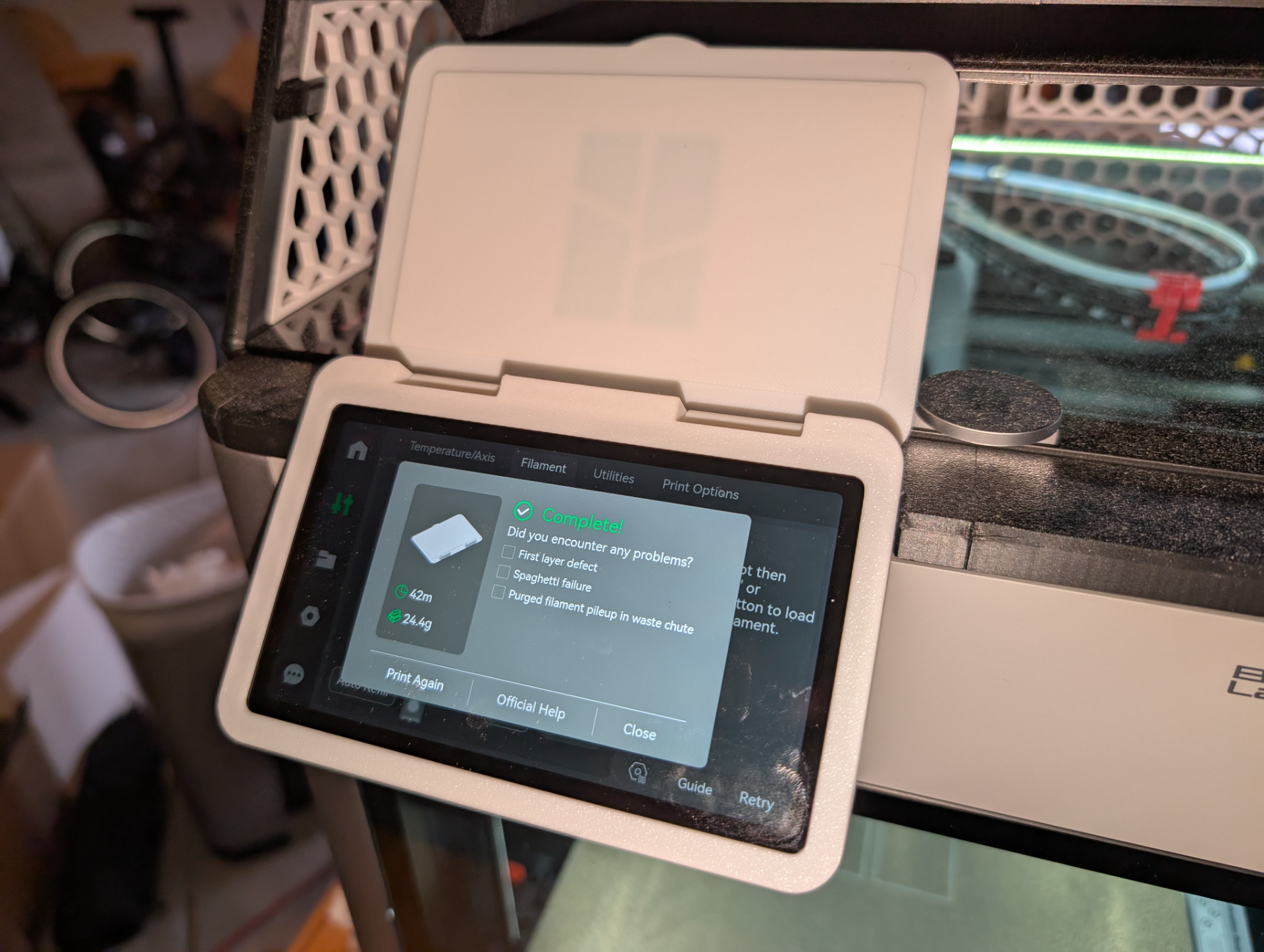 Bambu Lab X1 Screen Cover V2 (with SD card slot)
