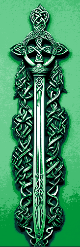 Celtic Knotwork centered around Swords - Set of 3 Bookmarks